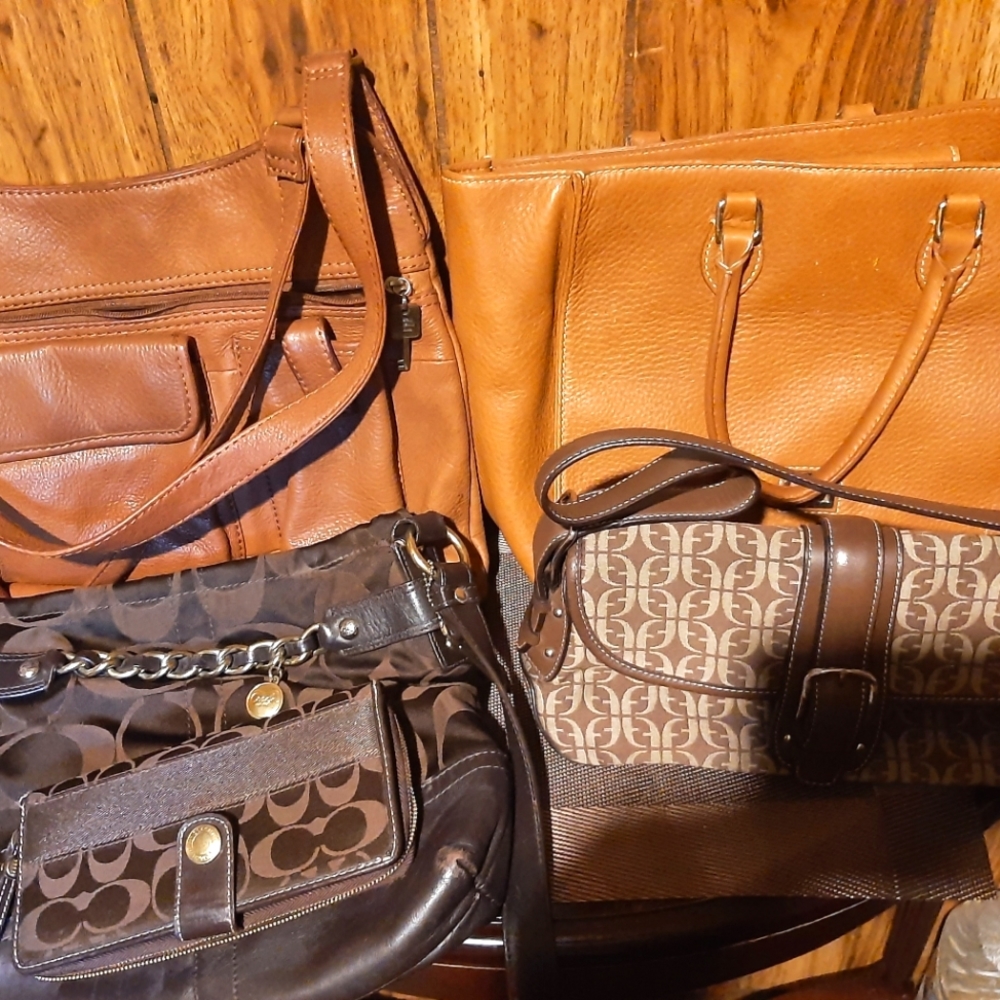 Purse bundles 2 Fossil Purses 1 Donney and Bourke and 1 Coach with wallet